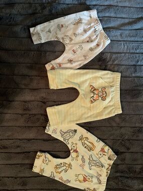 Unbranded Kids Tigger & Winnie the Pooh Print Leggings - Yellow & Cream